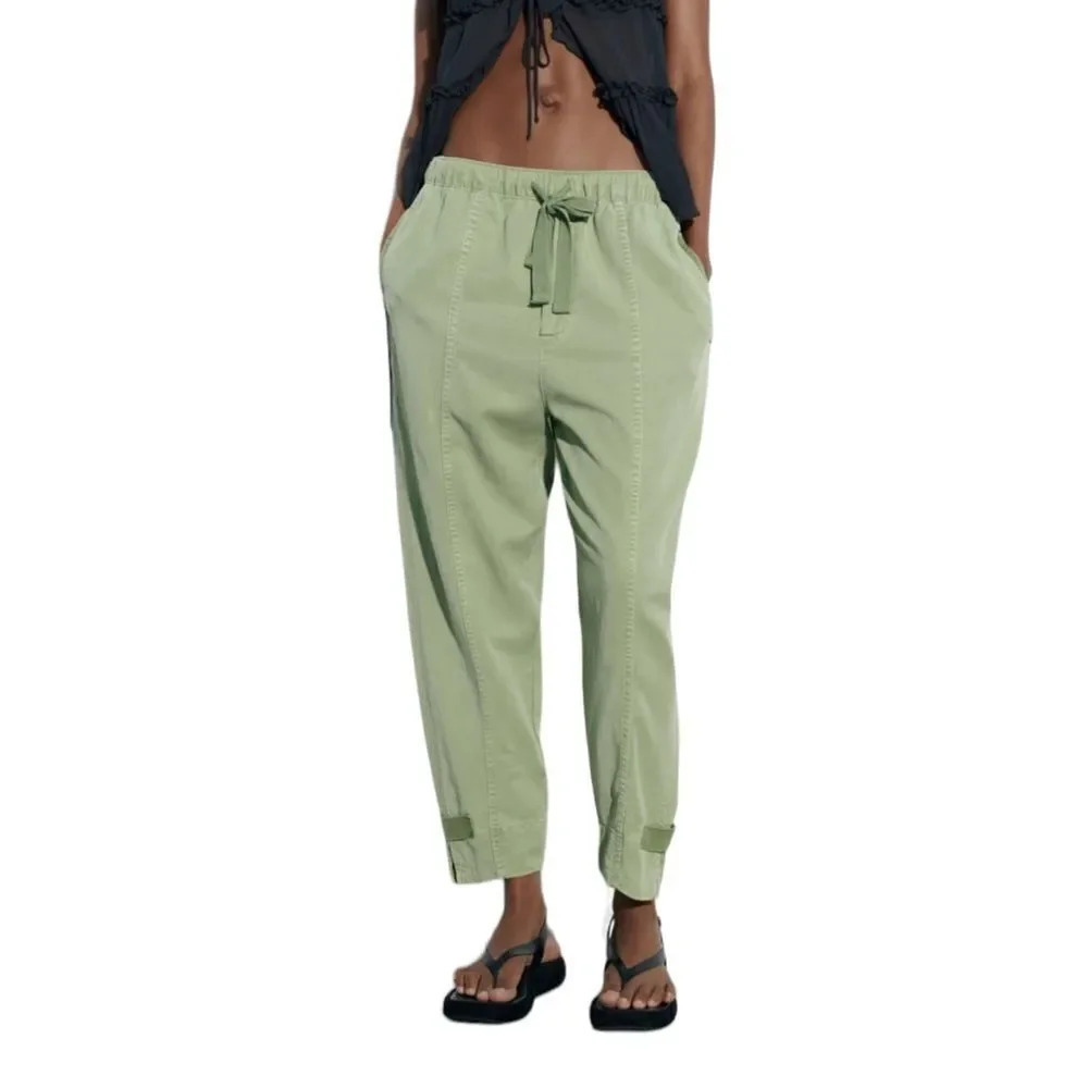 ZARA Light Green Balloon Pants NWT Size XXL - Picture 8 of 10